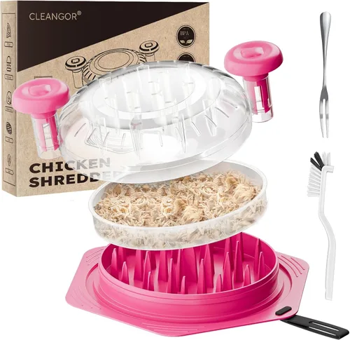 Cleangor Trituradora de pollo, grande, sin BPA, con mango ergonómico, herramienta trituradora de alimentos antideslizante para cerdo, carne de res,