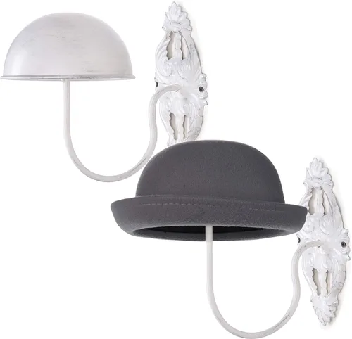 MyGift Soporte de pared para sombrero, 2 unidades, soporte para sombreros, perchero para sombrero de vaquero para pared, gorra de béisbol, peluca y
