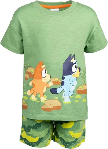 Miniatura 7 de Bluey Conjunto de camiseta y pantalones cortos de rizo francés