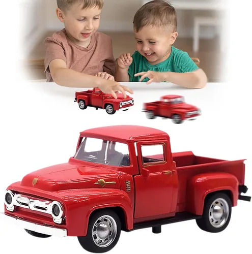 Miniatura 11 de Camión de juguete beige pequeño para niños pequeños de 2, 3, 4, 5, 6, 7, 8 años niños y niñas, coche de juguete de aleación 1:32 para niños pequeños