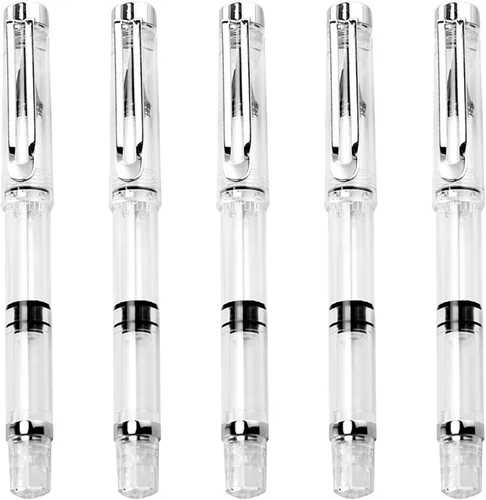 NUOBESTY Juego de 5 pinceles de agua – Plumas recargables para acuarela, caligrafía, pintura, dibujo, álbum de recortes y bocetos