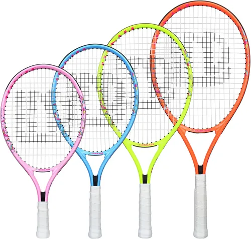 Miniatura 8 de Raqueta de tenis para niños y jóvenes, raqueta de tenis juvenil de 19/21/23/25 pulgadas con cubierta, adecuada para principiantes niños y niñas de 3