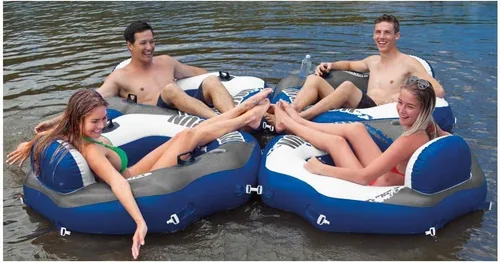 Miniatura 4 de Intex River Run - Flotador inflable para 1 persona, para lago, piscina y río, paquete de 6