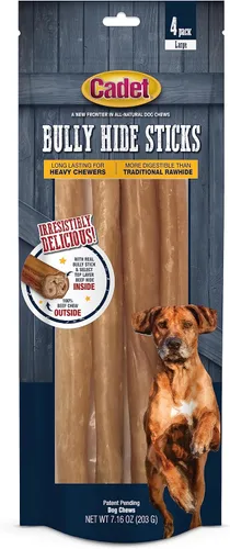 Miniatura 17 de Cadet Nervio de toro para perros grandes, 100% pizzle de res natural, masticables de ingredientes limitados y larga duración para perros que muerden