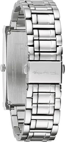 Miniatura 3 de Bulova Frank Lloyd Wright - Cuarzo de acero inoxidable de 3 manecillas estilo de esfera rectangular 96L286 Tono plateado Frank Lloyd Wright
