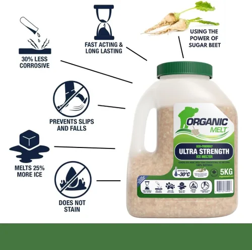 Miniatura 2 de Organic Melt Premium Granular Ice Melt es un producto ecológico y seguro para deshielo de mascotas. Es un gran derretimiento de hielo seguro para 1