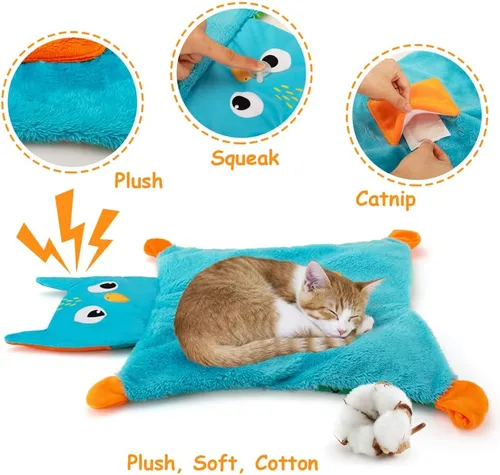 Miniatura 3 de AWOOF Linda alfombra suave de hierba gatera, juguetes interactivos para gatos