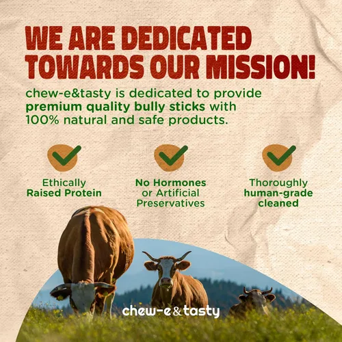 Miniatura 6 de chew-e&tasty Golosinas masticables para perros de grado prémium de 6 pulgadas, de un solo ingrediente, de larga duración, con alto contenido