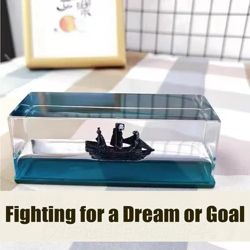 Miniatura 3 de PTAEXCEL Barco insumergible en una caja, botella de deriva fluida de crucero, juguete de crucero insumergible, decoración de modelo de deriva