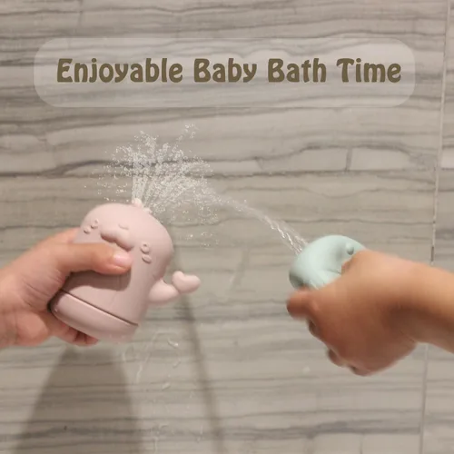 Miniatura 5 de Ginbear Juguetes de baño de silicona para bebés, no tóxicos, sin moho, juguetes de bañera para niños de 6 meses en adelante, paquete de 4