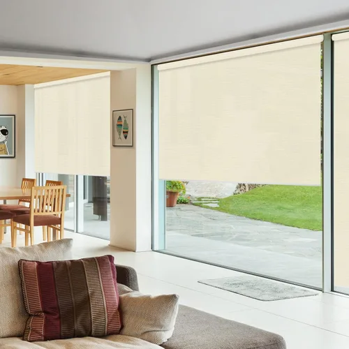 Miniatura 3 de Persianas de ventana enrollables con protección UV, persianas opacas personalizadas color beige, elegantes persianas enrollables, ahorro de energía