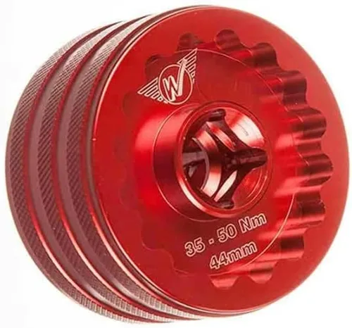 Miniatura 4 de Ruedas Mfg Soporte Inferior Doble Cara Zócalo Rojo, 16X48.5Mm/16X44mm herramientas de reparación de bicicletas