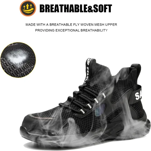 Miniatura 4 de LIWEGHT Steel Toe Shoes for Women Lightweight Safety Shoes Women Comfortable Composite Steel Toe Sneakers Indestructible Shoes