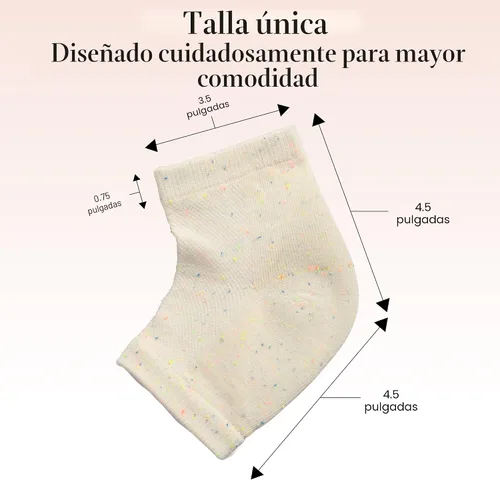 Miniatura 5 de Kitsch - Calcetines hidratantes para tratamiento de talones agrietados – Calcetines de spa reutilizables para mujeres y hombres con forro de gel