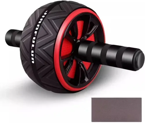 Miniatura 10 de Rueda de rodillo abdominal y rodillera, equipo de entrenamiento de abdominales para entrenamiento de fuerza abdominal y central, ruedas de ejercicio