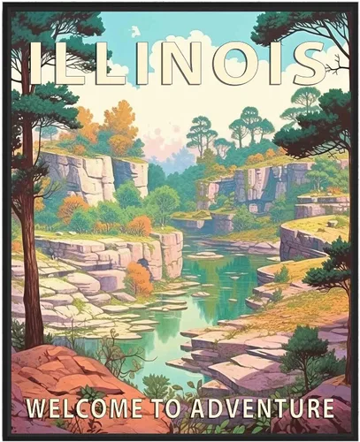 Miniatura 19 de Póster artístico de Alaska, decoración artística de paisaje retro de Estados Unidos, pintura de montaña y paisaje de aventura para dormitorio, sala