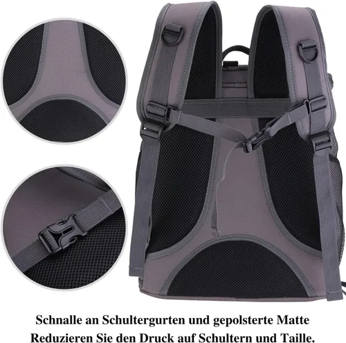 Miniatura 5 de LOLLIMEOW Mochila grande para transportar mascotas, mochila de burbujas para gatos gordos y cachorros, aprobada por aerolíneas (gris)