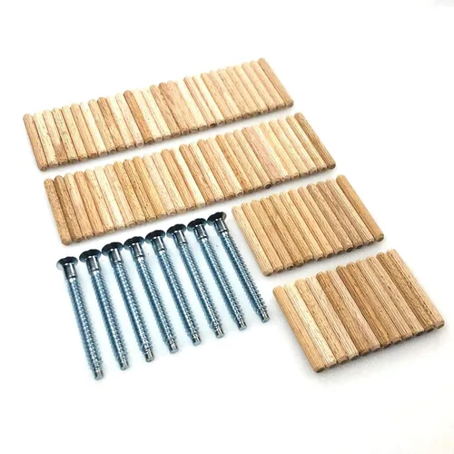 ReplacementScrews Kit de hardware compatible con IKEA KALLAX 5 x 5 estante 703.015.42 - Todos los tornillos (104321) y clavijas (101339)