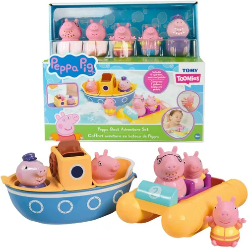 Miniatura 9 de TOMY Toomies Peppa Pig House Set de Juguetes de Baño – Centro de Actividades para Bañera de Niños Pequeños con Ventosa – Juguetes de Baño para Bebés
