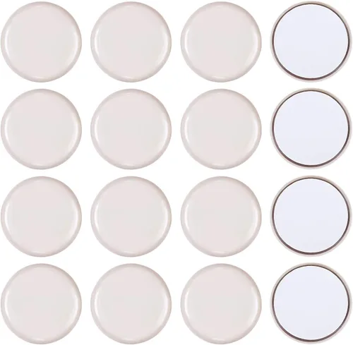 Miniatura 8 de Ezprotekt Paquete de 40 deslizadores de muebles autoadhesivos para alfombras, almohadillas redondas autoadhesivas de 1-1/8 pulgadas, almohadillas