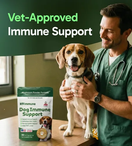 Miniatura 5 de K9 Immune, Polvo de Hongos 100% Natural para Perros para Inmunidad, Digestión, Articulaciones y Energía, Rico en Antioxidantes y Fabricado