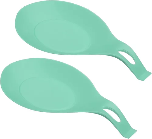 Miniatura 26 de uxcell Soporte de cuchara de silicona, 7.68 x 3.74 pulgadas, resistente al calor, soporte para utensilios de cocina, espátula, soporte para cucharón