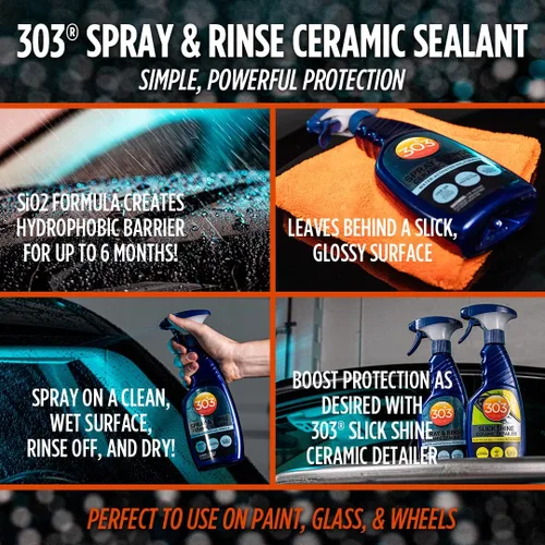 Miniatura 3 de 303 Products Sellador de cerámica en aerosol y enjuague, revestimiento cerámico rápido, fórmula SiO2 activada por agua, 6 meses de protección