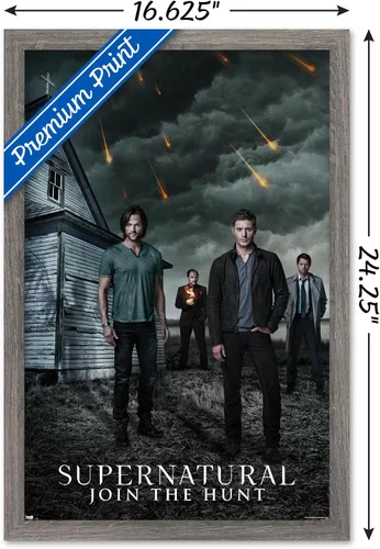 Miniatura 3 de Trends International Supernatural - Póster de pared de iglesia, 22.4 pulgadas de largo x 14.7 pulgadas, versión enmarcada en madera de granero