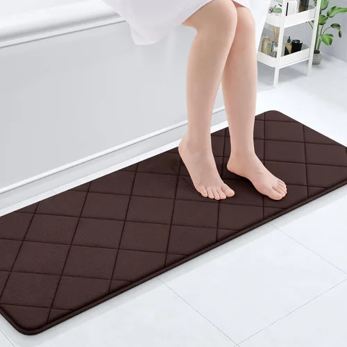 Miniatura 136 de OLANLY Tapete de baño de espuma viscoelástica de 24 x 16 pulgadas, ultra suave y absorbente, lavable a máquina, cómodo tapete de baño para suelo