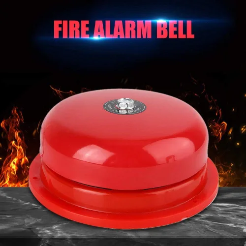 Miniatura 3 de Campana eléctrica de acero inoxidable de 6 pulgadas 100db AC tipo huelga interna, campana de alarma contra incendios para evacuación de emergencia