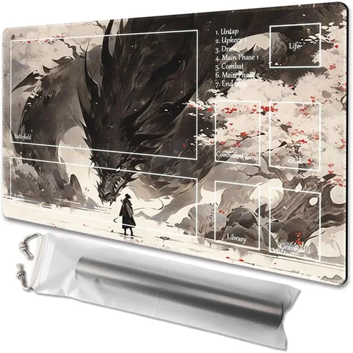 Miniatura 67 de MTG - Tapete de juego tamaño 24 x 14 pulgadas, bolsas de almacenamiento gratuitas, respaldo antideslizante, impresión, ideal para entusiastas
