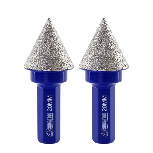 Miniatura 10 de SHDIATOOL Brocas biseladoras de diamante de 1-3/8 pulgadas para agrandar los pedazos de fresado de cerámica del granito del mármol de la teja