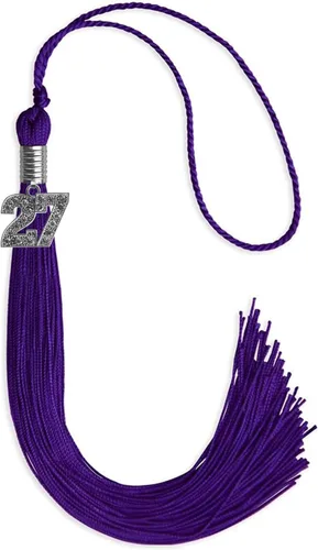 Miniatura 15 de Endea Graduation Borla de un solo color con dije de plata brillante (oro antiguo, 2022)