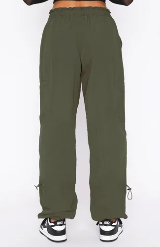 Miniatura 5 de Waitfairy Pantalones de paracaídas para mujer, pantalones cargo holgados con bolsillos