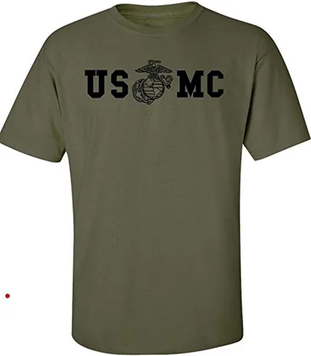 Miniatura 2 de Lucky Ride Marine Corps Bull Dog Front and Back USMC - Camiseta militar para hombre