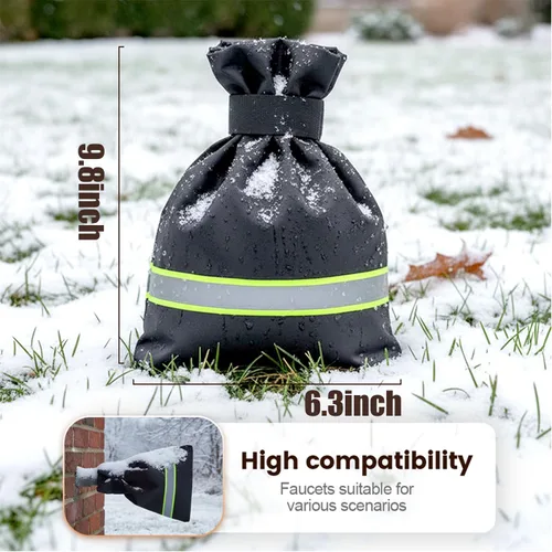 Miniatura 6 de Fundas para llave de agua exteriores para invierno, aislamiento térmico, 9.8 x 6.3 pulgadas, impermeables, protección contra el hielo, cubierta Verde