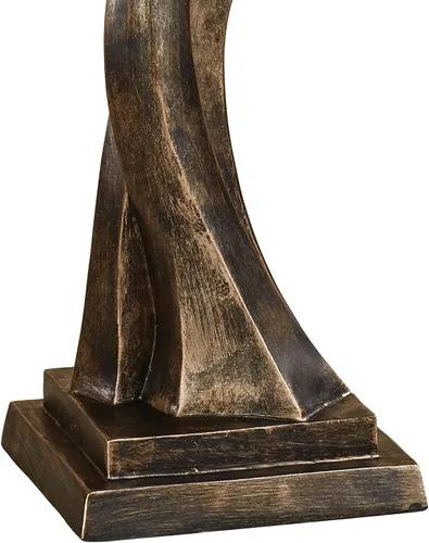 Miniatura 5 de Escultura de amor eterno con toque de clase, acabado en bronce Hecho a mano de resina, 20 pulgadas de altura, estatua de signo de te amo