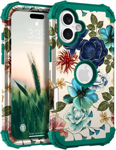 Miniatura 53 de Hocase Funda para iPhone SE 2022/2020, resistente a prueba de golpes, de plástico duro+goma de silicona, funda protectora híbrida para iPhone SE