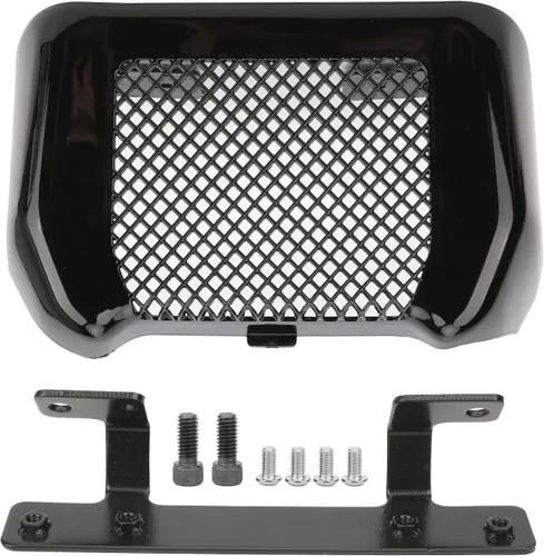 Tyenaza Funda para enfriador de aceite de motocicleta, kit de protección para enfriador de aceite de motocicleta con soporte para Touring FLHT FLTRX