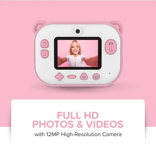 Miniatura 8 de myFirst Insta 2 - Cámara de impresión instantánea para niños, foto de 12MP, video 1080P, regalo para niños de 4-12 años, tarjeta microSD, impresión