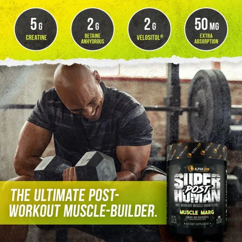 Miniatura 3 de Alpha Lion Superhuman - Polvo posentrenamiento, bebida de constructor muscular, monohidrato de creatina + más para el crecimiento muscular magro