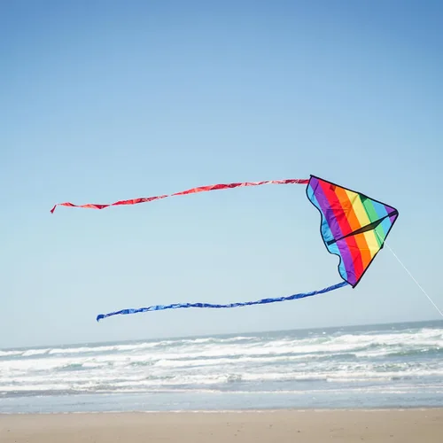 Miniatura 4 de In the Breeze Cometa Delta Rainbow Stripe, 30 pulgadas