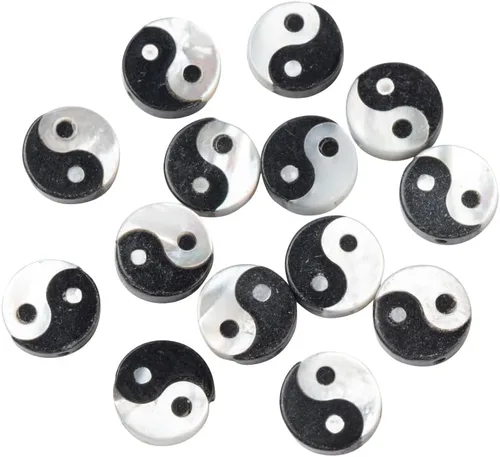Miniatura 18 de LiQunSweet 10 cuentas de gato de concha natural, cuentas sueltas de cabeza de animal para collares, pulseras, aretes, fabricación de joyas, 0.394 x