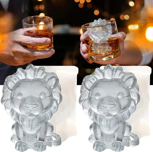 Miniatura 19 de Bandeja de moldes de silicona para cubitos de hielo de cangrejo 3D para whisky, cóctel, bebida, bar; detalles ricos. Divertido molde de animales