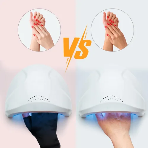 Miniatura 2 de Syhood 3 pares de guantes de luz UV para lámpara de uñas de gel, guantes de manicura, guantes anti UV sin dedos, protegen las manos de la lámpara