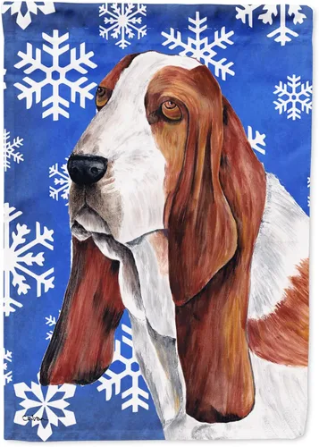 Miniatura 111 de Caroline's Treasures SC9374GF Bulldog English Snow flakes Holiday Garden Flag Buzón Bandera decorativa para patio exterior, patio, obras de arte