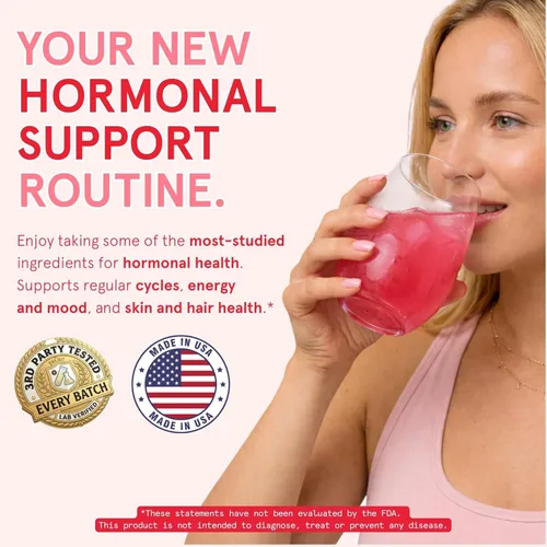 Miniatura 2 de Peach Perfect Inositol Polvo Multivitamínico, Sabor Limonada Rosa – 4g de Myo e Inositol D-Chiro, DIM, Zinc, Magnesio Glicinato, Vitamina D3 – Apoya