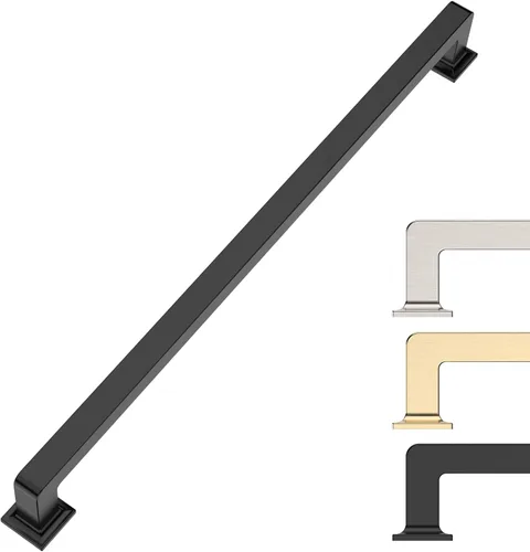 Miniatura 30 de 9BUILD Paquete de 6 pomos de latón cepillado de 1.2 pulgadas para gabinetes, pomos dorados para cajones, perillas cuadradas para gabinetes