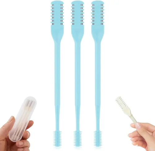 Cuchillo de nariz de doble cara mejorado, herramienta de eliminación de vello de fosa nasal de 360°, cortador de pelo nasal 2 en 1, recortador de