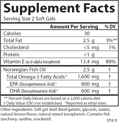 Miniatura 8 de Carlson Elite Omega-3 Gems, 1600 mg de Omega-3 con EPA y DHA, sabor a limón, 240 cápsulas blandas - Aceite de pescado noruego capturado
